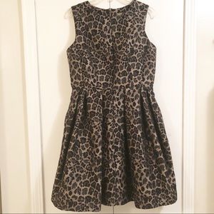 Taylor Fit & Flare Black and Bronzetone Dress